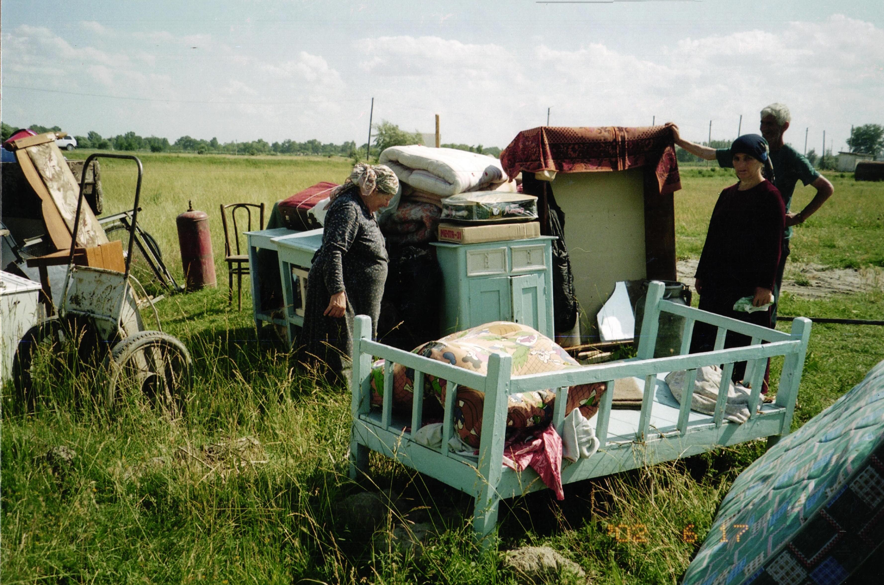 Лагерь беженцев в Кизлярском районе. Фото: Наталья Эстимирова